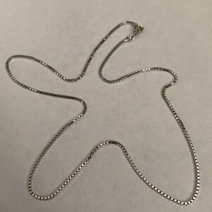 New vintage sterling silver 15” chain necklace ALPHA